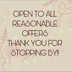 MAKE AN OFFER, I’ll most likely accept:)